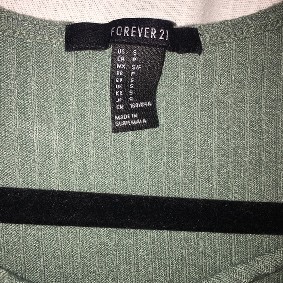 Olive green bodycon top - Picture 2 of 2